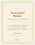 Homeschool Planner 2026-2027 | Dated Weekly Lesson Planner Printable | July 2026-June 2027 | Attendance, Course of Study, Reading Logs | PDF