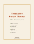 Homeschool Planner for Moms | Undated Lesson Planner Printable | Attendance Tracker, Curriculum Plan, Reading Log | PDF Instant Download